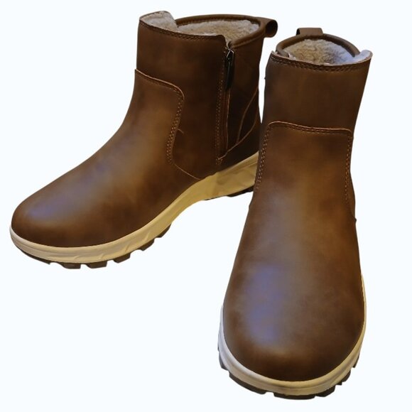 NWOB KHOMBU Dusk All Weather Ankle Boots Sherpa Lining Memory Foam 10M - Picture 8 of 14